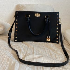 Black Michael Kors Sylvie Stud Large Satchel